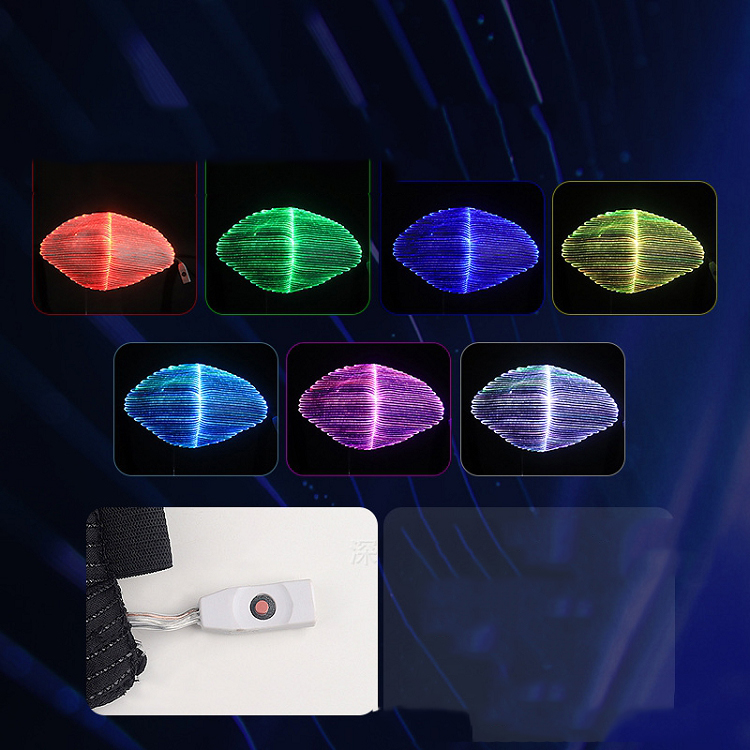 Factory source LED luminous masks colorful optical fiber masks electronic music bar disco party atmosphere masks